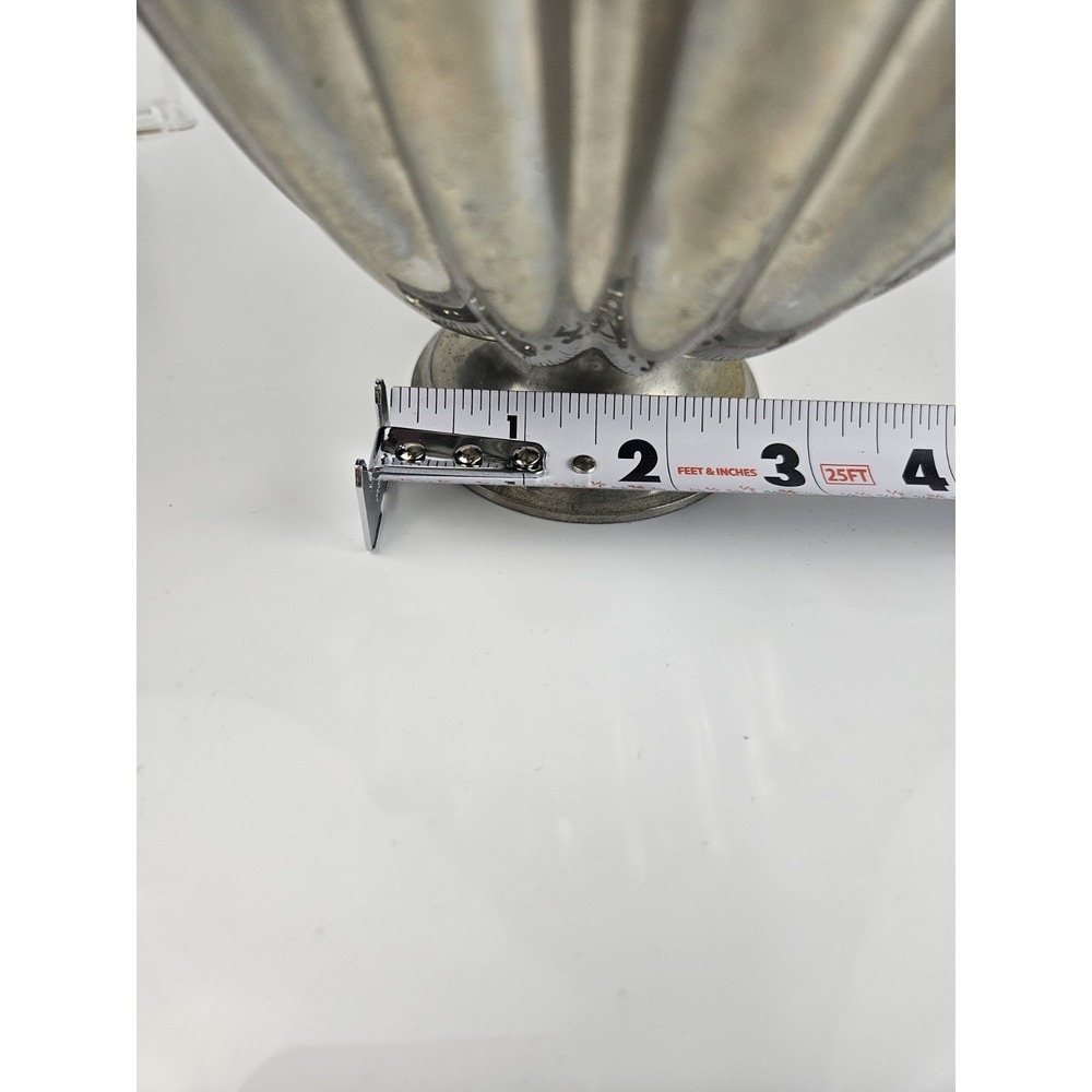 Scalloped Pedestal Pewter Bowl Model 1228 by Just Andersen Art Deco Denmark - Picture 11 of 11